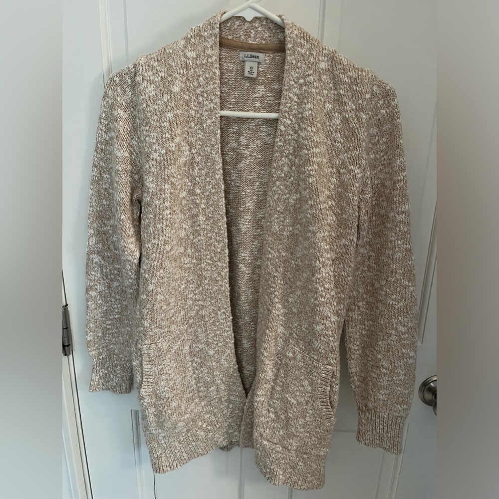 LL Bean cotton rag cardigan